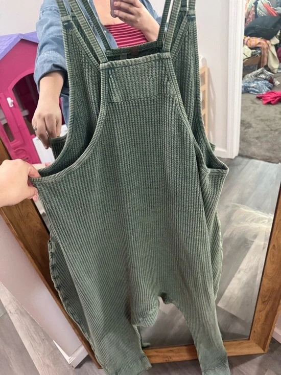 LIKE NEW Free People FP One Frankie Waffle Knit Jumpsuit - Picture 6 of 7